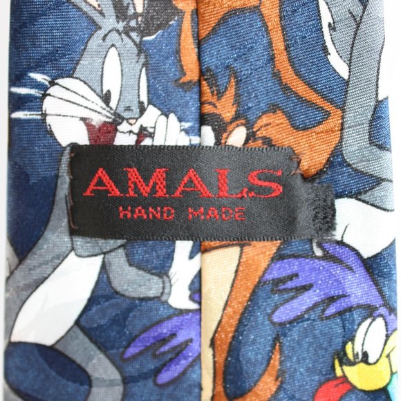 Vintage Amals Silk Bugs Bunny Looney Tunes Necktie Hand made - Picture 4 of 5